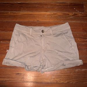 khaki super stretch shorts